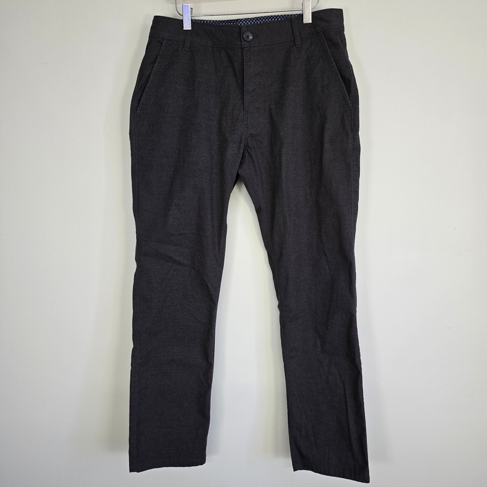 prAna McClee Pant Mens 32x29 Charcoal Grey Straight Fit Organic Cotton Gorpcore